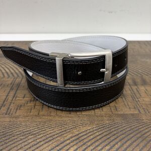 Nike Men Reversible Golf Belt Black/White Belt Size 36 Genuine Leather DS500125